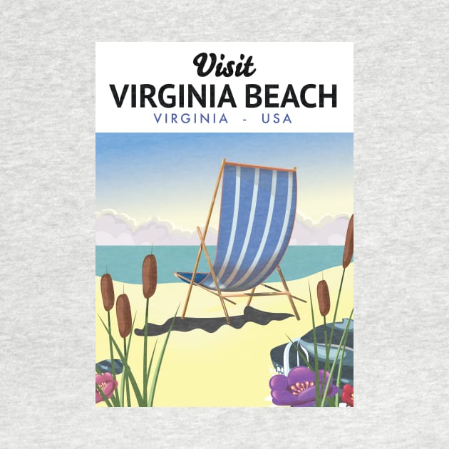 Virginia Beach Virginia USA travel poster by nickemporium1